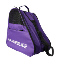 Inline Skates Storage Bag For Training Skating Shoes 3 Layer Pouch Zipper Large Capacity Carrier Shoulder Handbag Purple