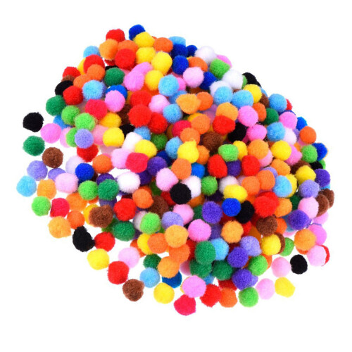200 -pompons, flauschige pompons, diy-materialien