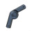 Camping Wagon Cart Trolley Handle Joint Replacement 22mm ID Plastic 210 Degree Bend For Smooth Push And Pull Operations 1