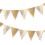 Metallischer dreieckiger Wimpelschmuck,-Gold 7