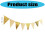 Metallischer dreieckiger Wimpelschmuck,-Gold 4