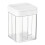 Multi Compartment Slide Open Spices Holder Clear Plastic-White 1
