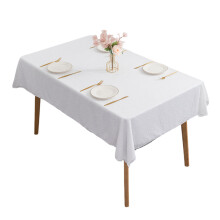 Polyester Table Cover With Embroidery Sequins-60*60cm White