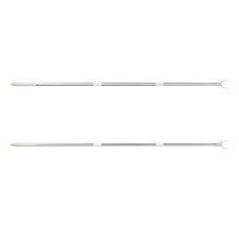 2Pcs Adjustable Clothesline Pole White Plastic Steel Durable Home Use