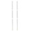 2Pcs Adjustable Clothesline Pole White Plastic Steel Durable Home Use 8