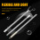 2Pcs Adjustable Clothesline Pole White Plastic Steel Durable Home Use 5
