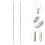 2Pcs Adjustable Clothesline Pole White Plastic Steel Durable Home Use 9