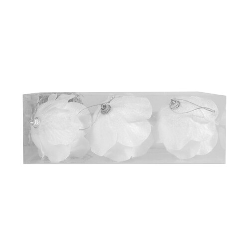 White Christmas Tree Ball Baubles 3pcs/box Decorations-Style 3