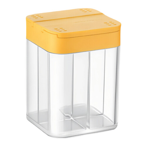 Spices Organiser Transparent Multi Compartment Kitchen-Yellow