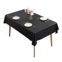 Stylish Polyester Tablecloth Embroidered-120*120cm Black