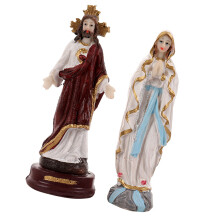 13.5cm Vintages Jesuses Statue Resins Nativitys Figure-Style C
