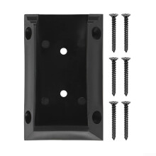 Deck Railing Bracket Connectors For 2x4 Wood Posts, Nylon Construction, Black Outdoor Brackets With Mounting Holes