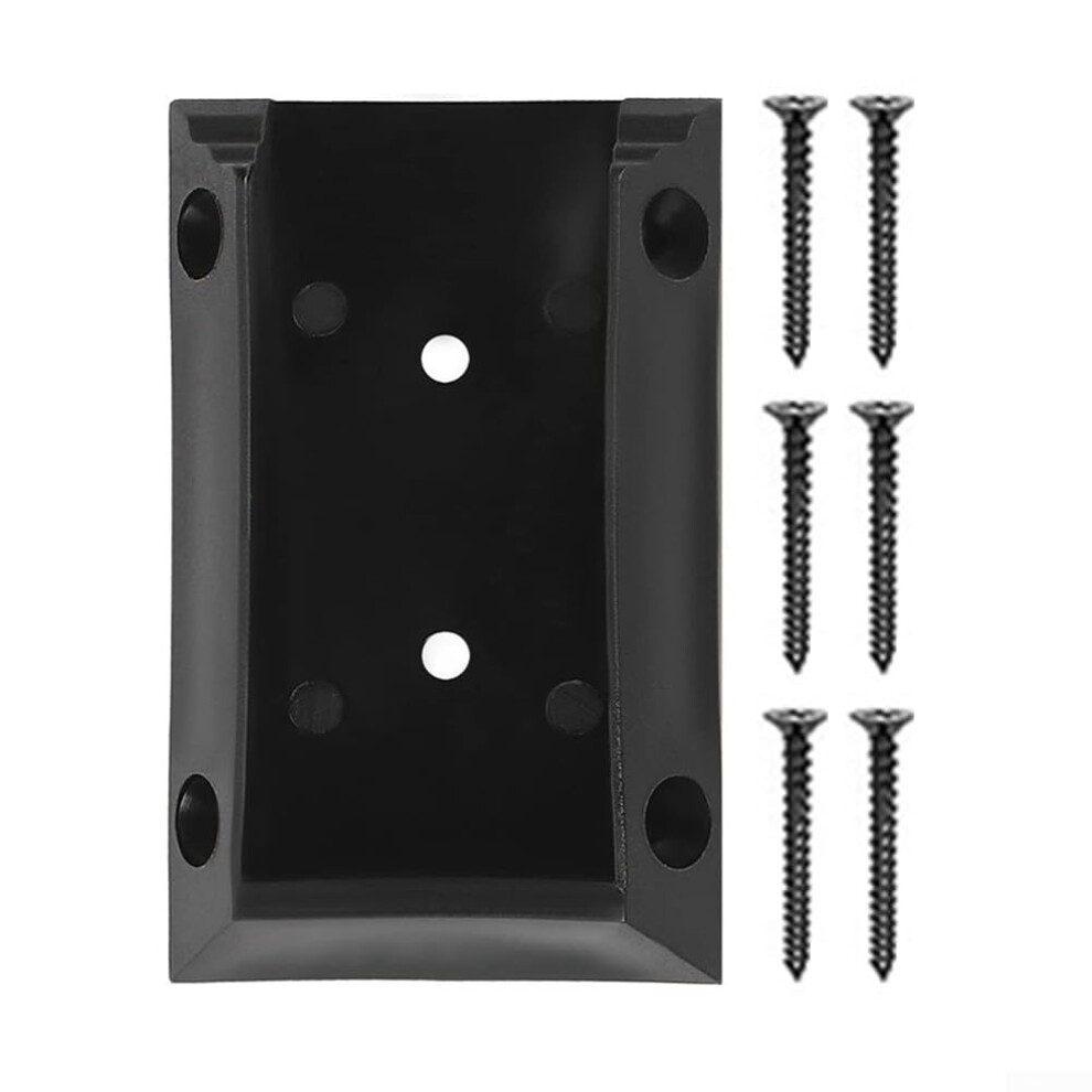 Deck Railing Bracket Connectors For 2X4 Wood Posts, Nylon Construction, Black Outdoor Brackets With Mounting Holes 9084446699890