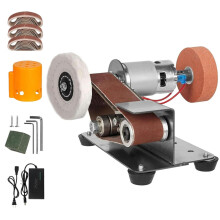 Bench Belt Sander Upgraded 15-Degree Knife Sharpener, Electric Grinder, 7-Speed Buffer Polisher For Metal And Wood