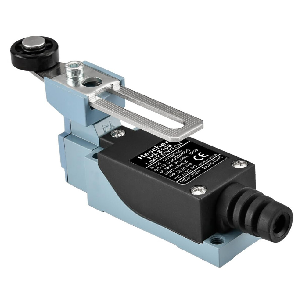 Limit Switch Hs-8108(Tz-8108) Adjustable Roller Lever 10A 250Vac Spdt Momentary Ip65 For Cnc Mill Plasma 9084446700077