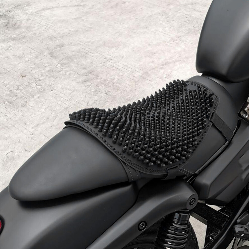 Motorcycle Silicone Seat Cushion Ergonomic Ventilated 38X36cm 9471356526987