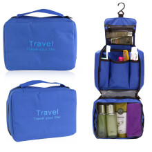 wasserdichte hängeduschtasche blau, -toilettenbeutel