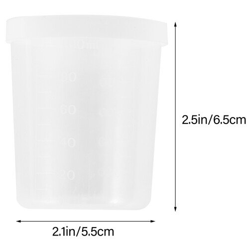 30 100 ml einweg-kunststoff-messbecher mit deckel 1
