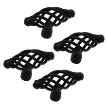 4er-pack alu- schwarz, vogelkäfig-design für schubladen und türen