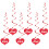 2 sets 12 herz hängeschleier valentinstag party 1