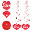 2 sets 12 herz hängeschleier valentinstag party 2