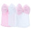 3 elastische pasgeboren mutsen baby met grote strikken 2
