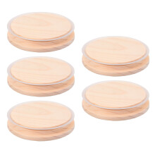 5-teiliges set langlebige holzdeckel für becher und gläser