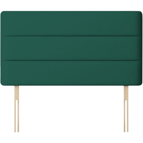 (King Green)Plush Velvet Horizontal Lined Headboard