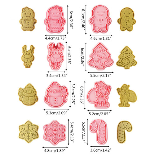 3D Cookie Stamper DIY Fondant Press Mould Plastic Cookie-Type A 2