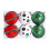 Sphère à bulles colorée, 1 boîte,-Rouge vert et blanc 1