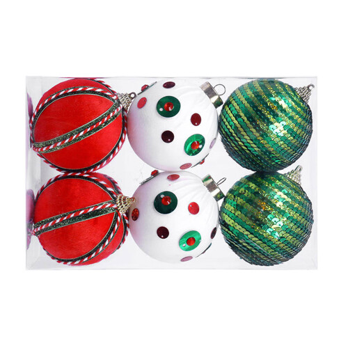 Sphère à bulles colorée, 1 boîte,-Rouge vert et blanc