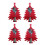 4pcs Christmas Tree Cutlery Holder for Kitchen Tableware-Gray 4