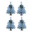 4pcs Christmas Tree Cutlery Holder for Kitchen Tableware-Gray 5