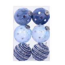 Sphère à bulles colorée, 1 boîte, décorations de noël,-Bleu nuit