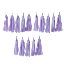 Guirlande de glands en papier vibrant, 15 pièces,-Violet
