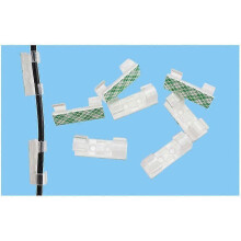 Pack of 100 adhesive clips for electrical cables, self-adhesive fixing, for TV, charger, car, PC, office, home, etc.