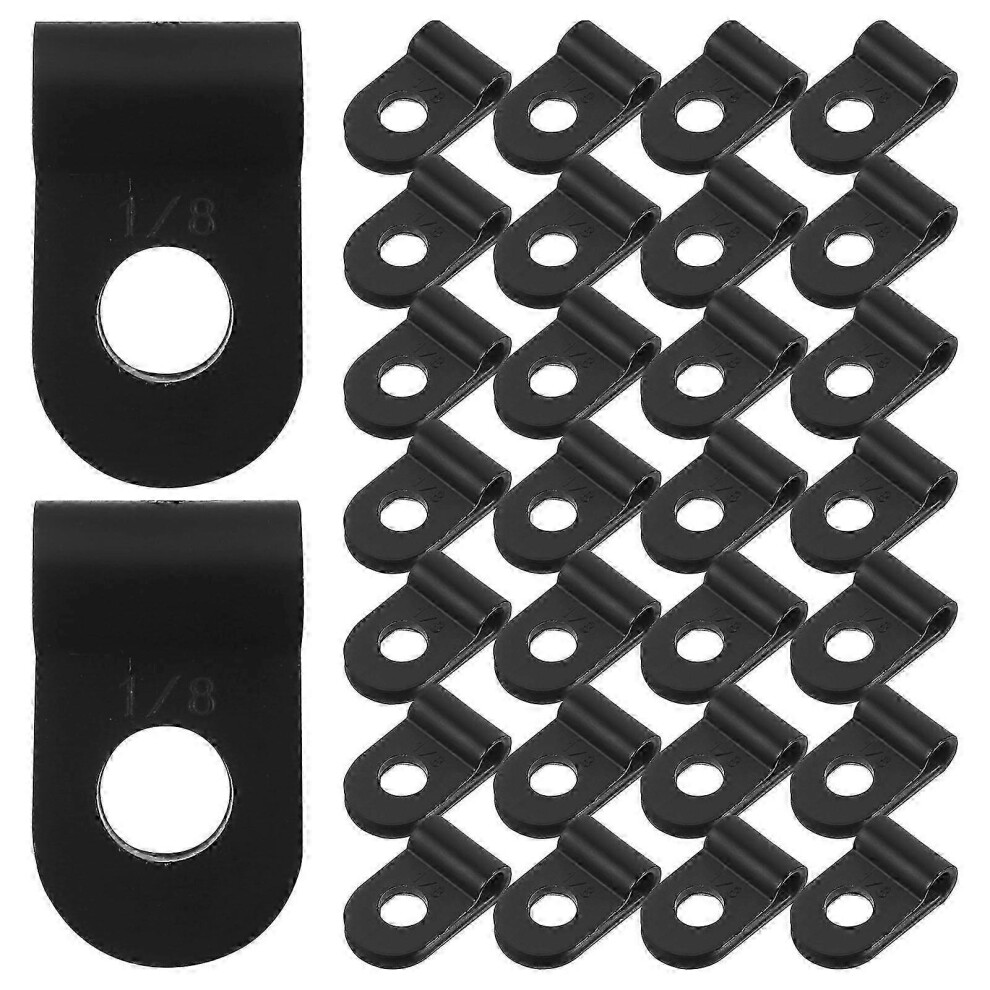 Pack of 100 cable clips for lighting, 3.2 mm, for cable management