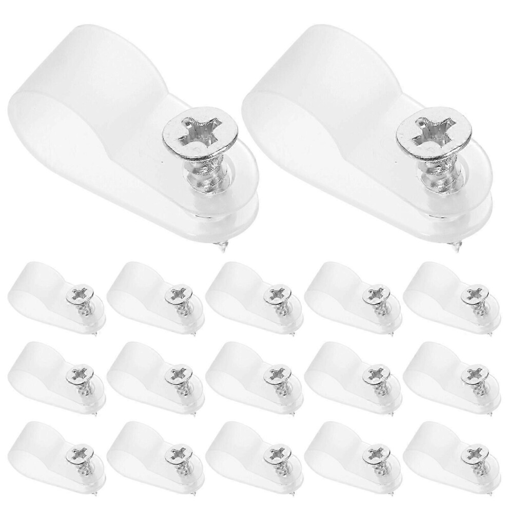 (2.5 x 1 cm - White) 200 cable clips, cord management clips, electrical wire clips, wall cord clips with screws