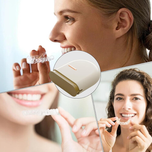 Retainer Case: Mouthguard Case, Removable Teeth Protector Holder, Portable Storage Box, Coffee Brown 1