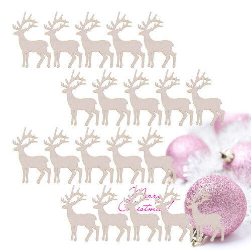 20Stk Deer Graffit Holzstück Diy Mal Scheiben Accessoires 2