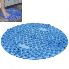 Reflexology mat for foot massage with magnetic acupressure disc