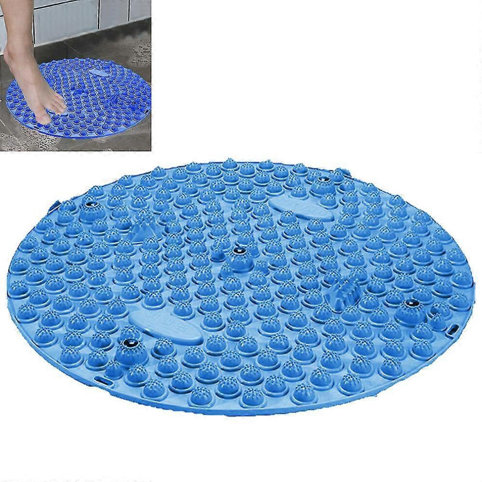 Reflexology mat for foot massage with magnetic acupressure disc