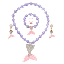 1 Set Baby Mermaid Schmuck Armband Halskette Ring Ohrringe