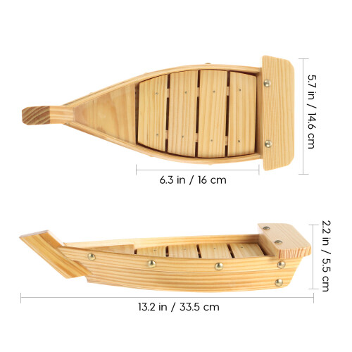 Holz Tablett Sushi Teller Sashimi Boot Snack Für Restaurant 1