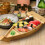 Holz Tablett Sushi Teller Sashimi Boot Snack Für Restaurant 5