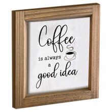 kaffeetyp schild rustikal holz wanddekoration für büro teezimmer