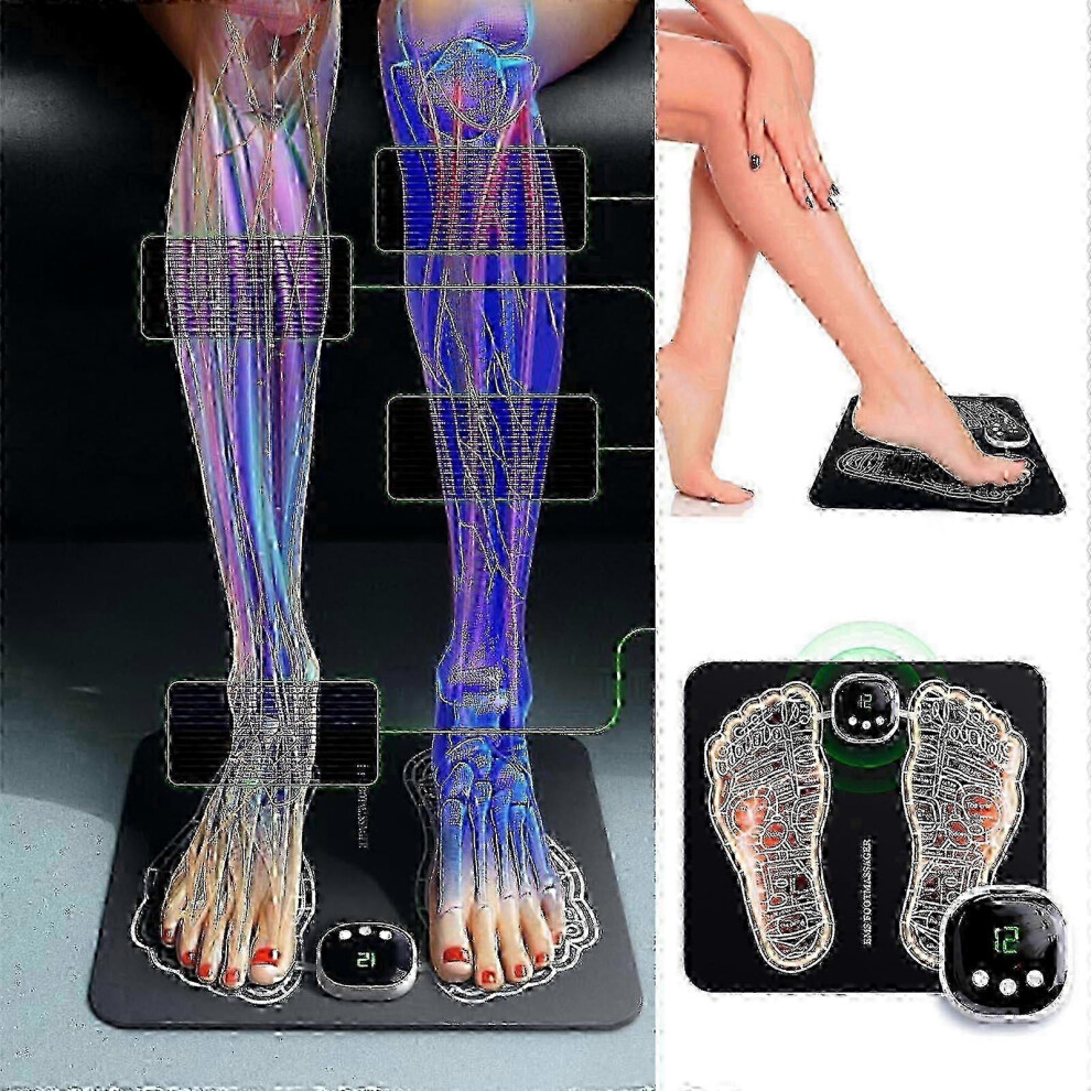Foot massager for neuropathy and blood circulation - Therapeutic device to relieve pain for those who stand for long periods