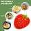 2Pcs Red Ceramic Strawberry Bowls Versatile Fruit Plates for Parties 6