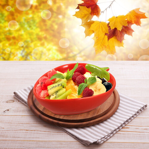2Pcs Red Ceramic Strawberry Bowls Versatile Fruit Plates for Parties 2