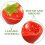 2Pcs Red Ceramic Strawberry Bowls Versatile Fruit Plates for Parties 8